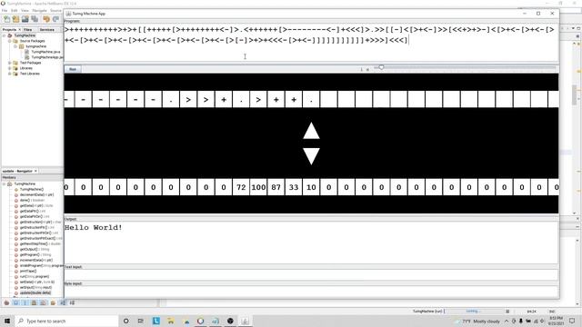 Java BrainF*** Interpreter And Visualizer [Universal Turing Machine] смотреть онлайн
