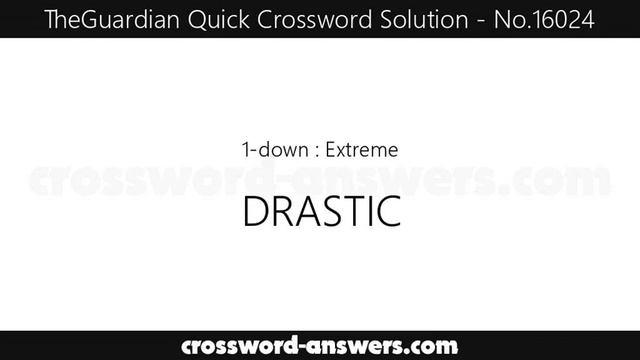 The Guardian Quick Crossword Answers for #16024 смотреть онлайн