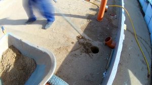 Закладные под фундаментную плиту (канализация, ввод воды и электричества)