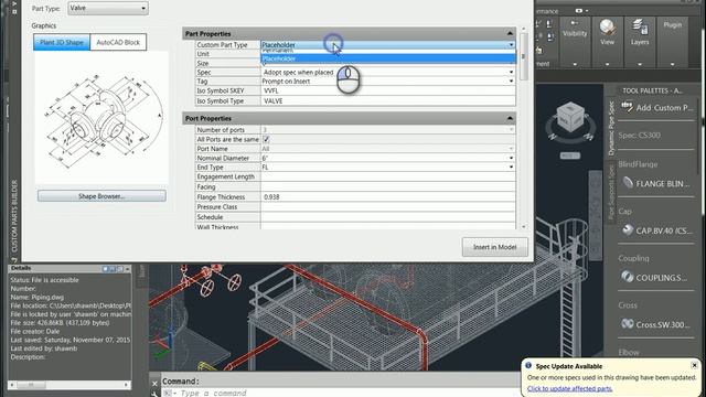 Plant 3D Creating a Custom Part смотреть онлайн
