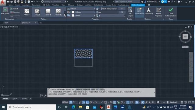 AutoCAD Hatch command Tutorial Complete | Autocad Gradient Hatch |Draw Toolbars in hindi смотреть онлайн