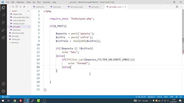 1 Videoda Pdo & Ajax ile SMTP Mail Tüm Üyelik İşlemleri #php #yazılım #bursa смотреть онлайн