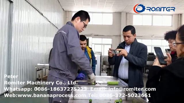 Automatic Green Banana Peeling Machine Visit from Salvador Customer смотреть онлайн