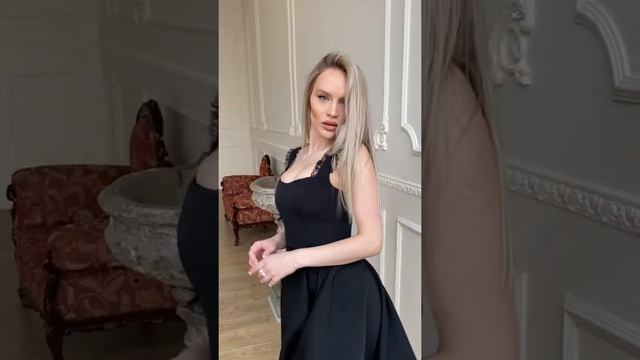 ЧЁРНОЕ ПЛАТЬЕ ДЕКОРИРОВАННОЕ КРУЖЕВОМ С ПЫШНОЙ ЮБКОЙ berezka shop смотреть онлайн