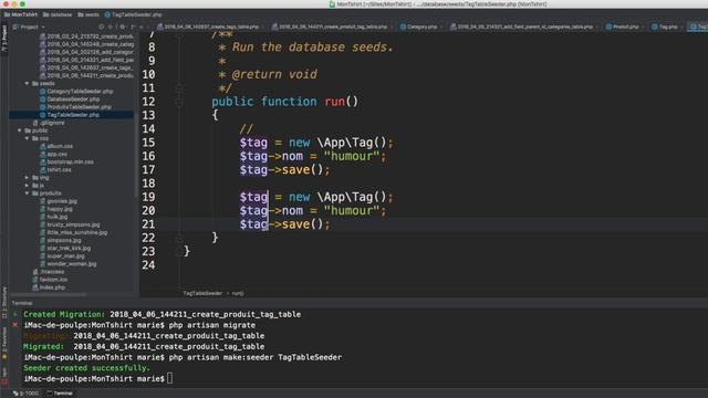 Formation Laravel,Eloquent, Données de test: Seed Tags смотреть онлайн