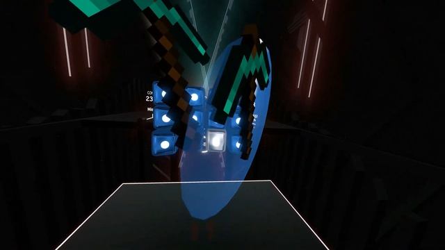 Mining diamonds with a Blender in Beat Saber | Minecraft Beat Saber смотреть онлайн