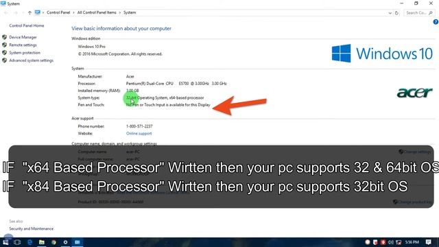Do my processor support 64bit or 32bit operating system on Windows - How to check смотреть онлайн