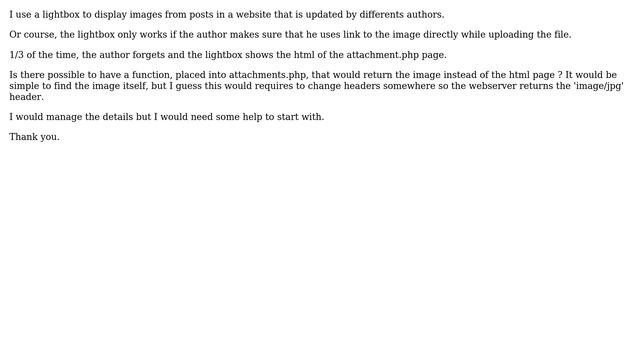 Wordpress: I want attachment.php to return the image смотреть онлайн