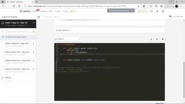 Prefix and Suffix Search | May 1st Leetcoding | 745 - Hard смотреть онлайн