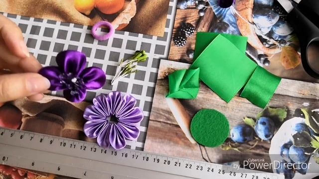 Резинка для волос с цветком своими руками смотреть онлайн