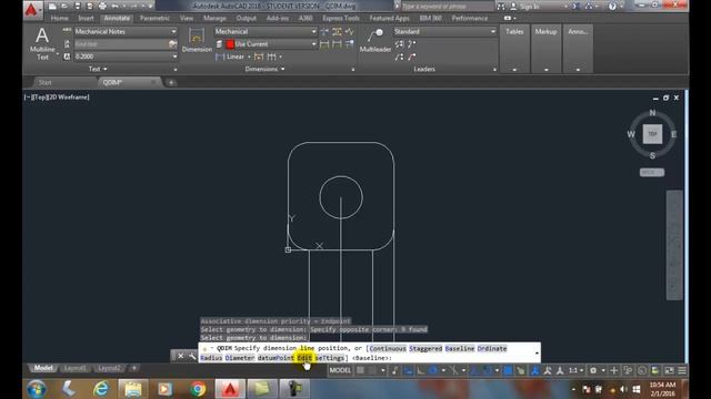 AutoCAD I 17-16 Using QDIM to Dimension смотреть онлайн