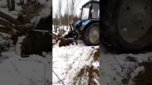 Корчеватель Крокодил. Работа с трактором МТЗ