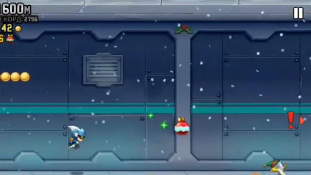 Новогодняя версия игры JETPACK JOYRIDE (загляни в описание) смотреть онлайн