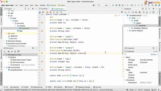 How to use @JdbcTypeCode annotation from Hibernate 6 | JPA Buddy смотреть онлайн