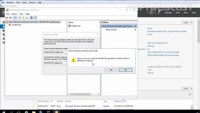 PART-3 Transfer FSMO Roles from Server 2003 to Server 2016 | AD Migration 2003 to 2019 смотреть онлайн