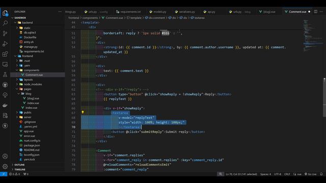 Пишем комментарии на Django REST Framework & Nuxt 3 смотреть онлайн