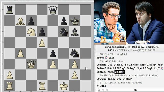 Фабиано КАРУАНА 🆚 Теймур РАДЖАБОВ ♟ Побоище в Староиндийской защите смотреть онлайн
