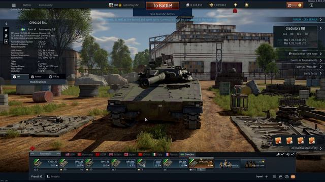 War Thunder - CV90105 TML The Premium of Premium смотреть онлайн