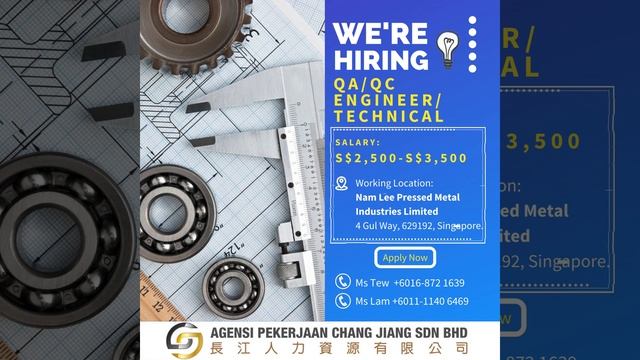 Job Vacancy at Singapore Working at Singapore Nam Lee Pressed Metal Industries Limited Vacancy смотреть онлайн