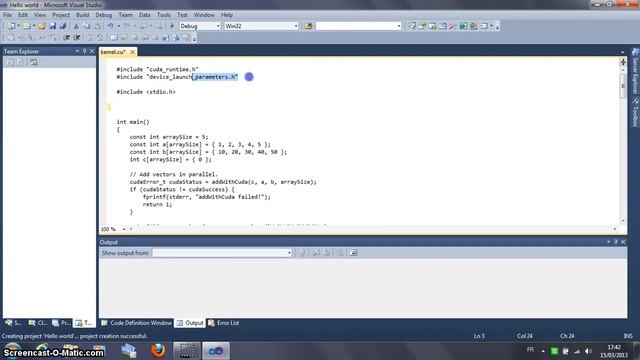 CUDA Hello world смотреть онлайн
