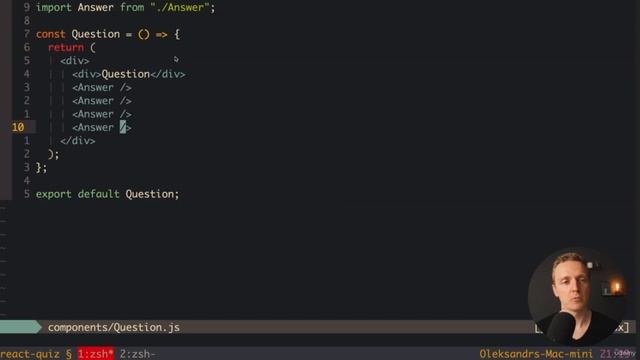 React для Начинающих | Модуль 2. Создание компонентов | Создание Quiz изучая React 2021 смотреть онлайн