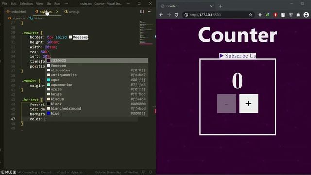 Create Counter ?( Increment and Decrement ) | Beginner JavaScript Project ? смотреть онлайн