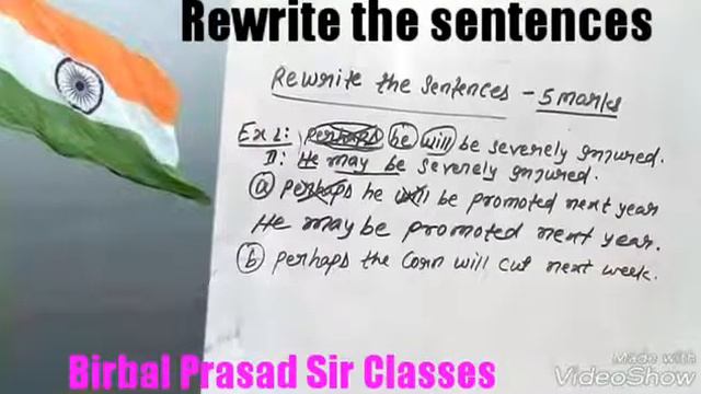 How to rewrite the sentence for10&12exam смотреть онлайн
