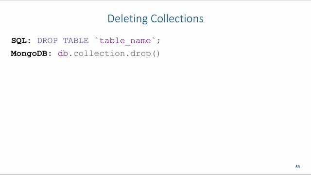 NoSQL: Deleting Documents, Collections, and Databases in MongoDB смотреть онлайн