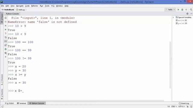 [Hindi] Python Tutorial for Beginners 10 - Boolean, Comparison Operators and Logical Operators смотреть онлайн
