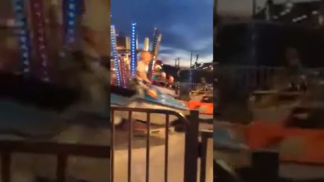 Emma on the jet ski at the fair