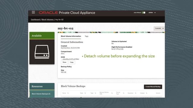 Resizing Block Volumes on Oracle Private Cloud Appliance смотреть онлайн