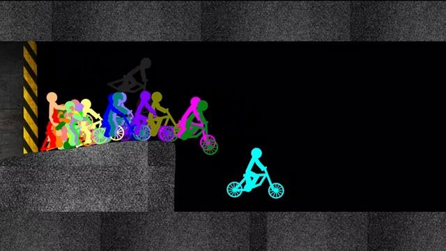 Stickman Bicycle Crush 2 - Survival Bicycle Race in Algodoo смотреть онлайн