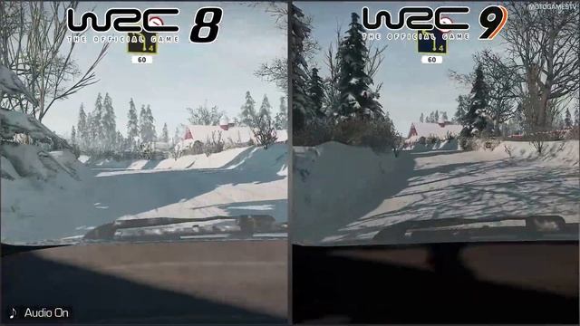WRC 8 vs WRC 9 - Toyota Yaris WRC at Rally Sweden (Torsby Stage) Comparison смотреть онлайн
