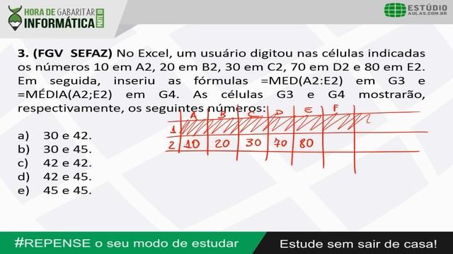 Fórmulas no Microsoft Excel: Hora de Gabaritar Informática para Concursos Públicos смотреть онлайн