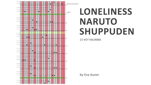 [kalimba Tabs, 21-key] Loneliness – Naruto Shippuden OST – Eva Auner