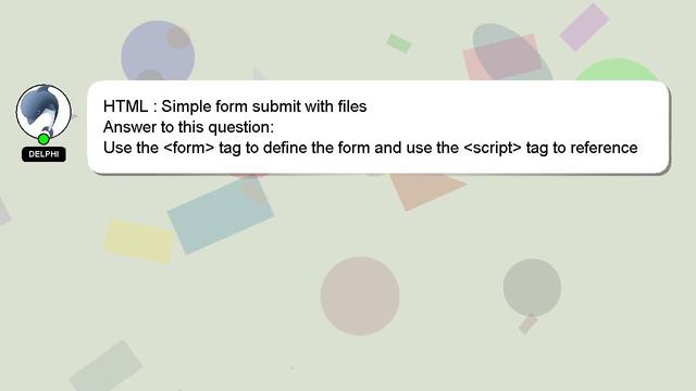 HTML : Simple form submit with files смотреть онлайн