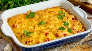 Сочная и быстро готовится.
ЗАПЕКАНКА ИЗ ЦВЕТНОЙ КАПУСТЫ С ФАРШЕМ