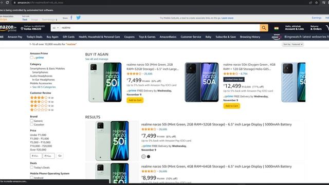 selenium java amazon automation login search product select from list add to cart logout смотреть онлайн