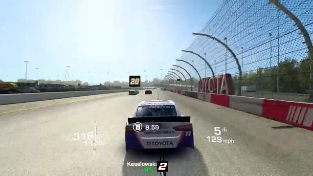 NASCAR Richmond 2020 challenge 5-4 Denny Hamlin #11 Fedex Real Racing 3 5120x1440 Toyota Camry RR3 смотреть онлайн