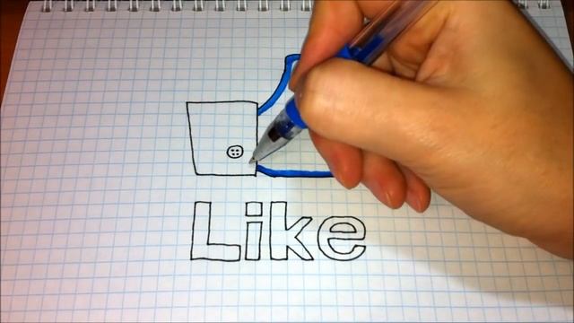 Простые рисунки #370 Как нарисовать Лайк / Like смотреть онлайн