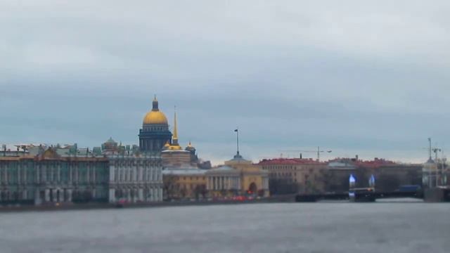 Набережная Невы в миниатюре с видом на Исаакий. смотреть онлайн