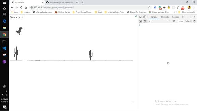 Genetic Algorithm To Automate Dinosaur Game смотреть онлайн