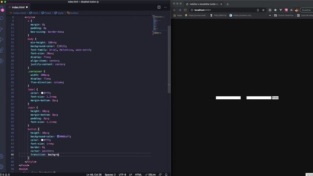 Como habilitar ou desabilitar um botão com JavaScript #26 смотреть онлайн