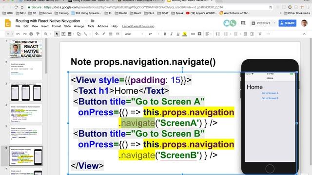 M4L3 5 React native navigation смотреть онлайн