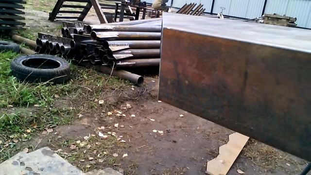 Срез швеллера под углом. УШМ в ручную без станков!!! смотреть онлайн