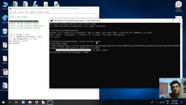 Python3 Installation_along with numPy sciPy , mattplotlib, Jupyter using pip in windows environmen смотреть онлайн