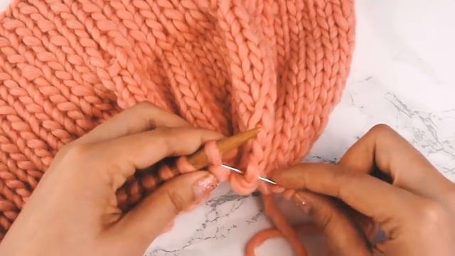 How to KNIT A HAT for Beginners (step by step tutorial) смотреть онлайн