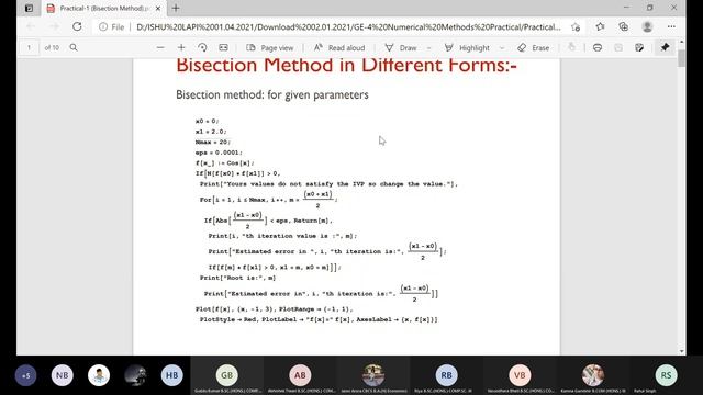 Practical 1 ||Bisection Method|| смотреть онлайн
