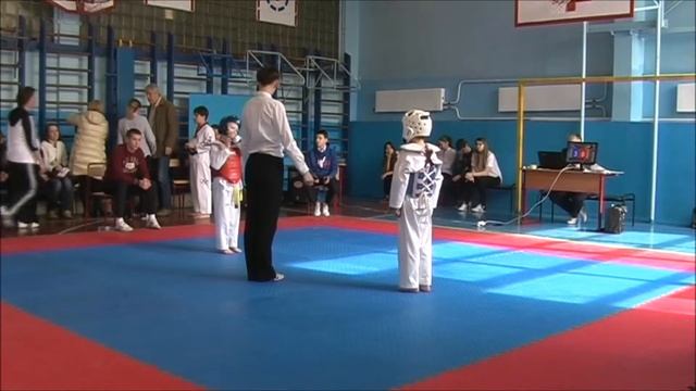 Taekwondo WTF. V Открытое Первенство района Кузьминки. 29.03.2015. Мочалкин-Астраханцев. смотреть онлайн