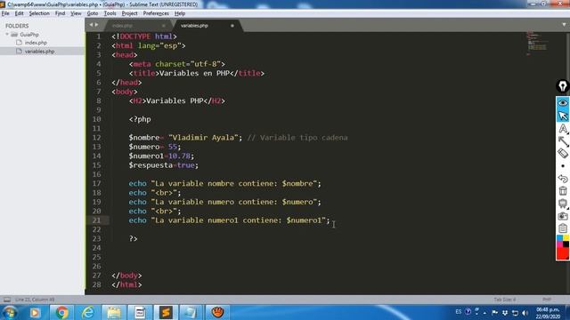 PHP: Variables смотреть онлайн